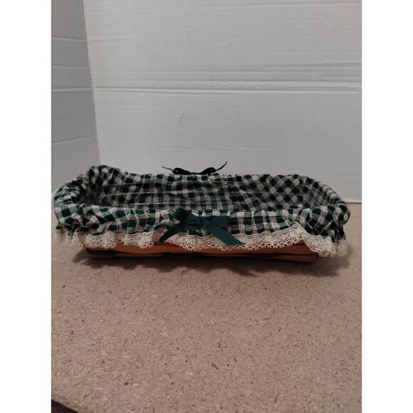 1996 American Traditions Longaberger Basket Bread Basket with with Fabric Liner - Picture 1 of 5